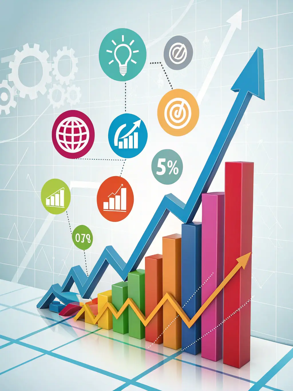 A graph showing a clear upward trend in marketing ROI after implementing itoa, emphasizing data-driven insights and optimization.